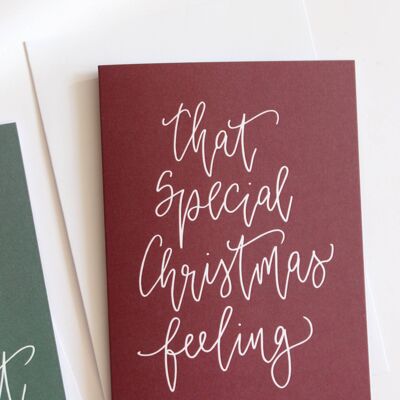 Quella speciale sensazione natalizia' Borgogna Card