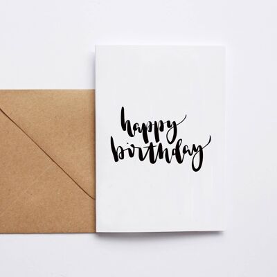 Happy Birthday' Hand Lettered Card