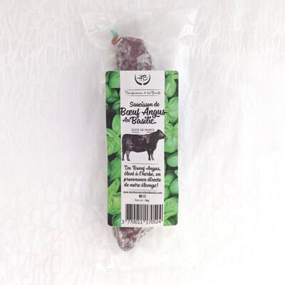 Straight sausage 100% Angus Basil Beef, in a bag - 150 g