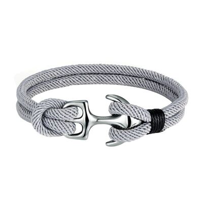 Gray Anchor Bracelet | Nautical rope bracelet