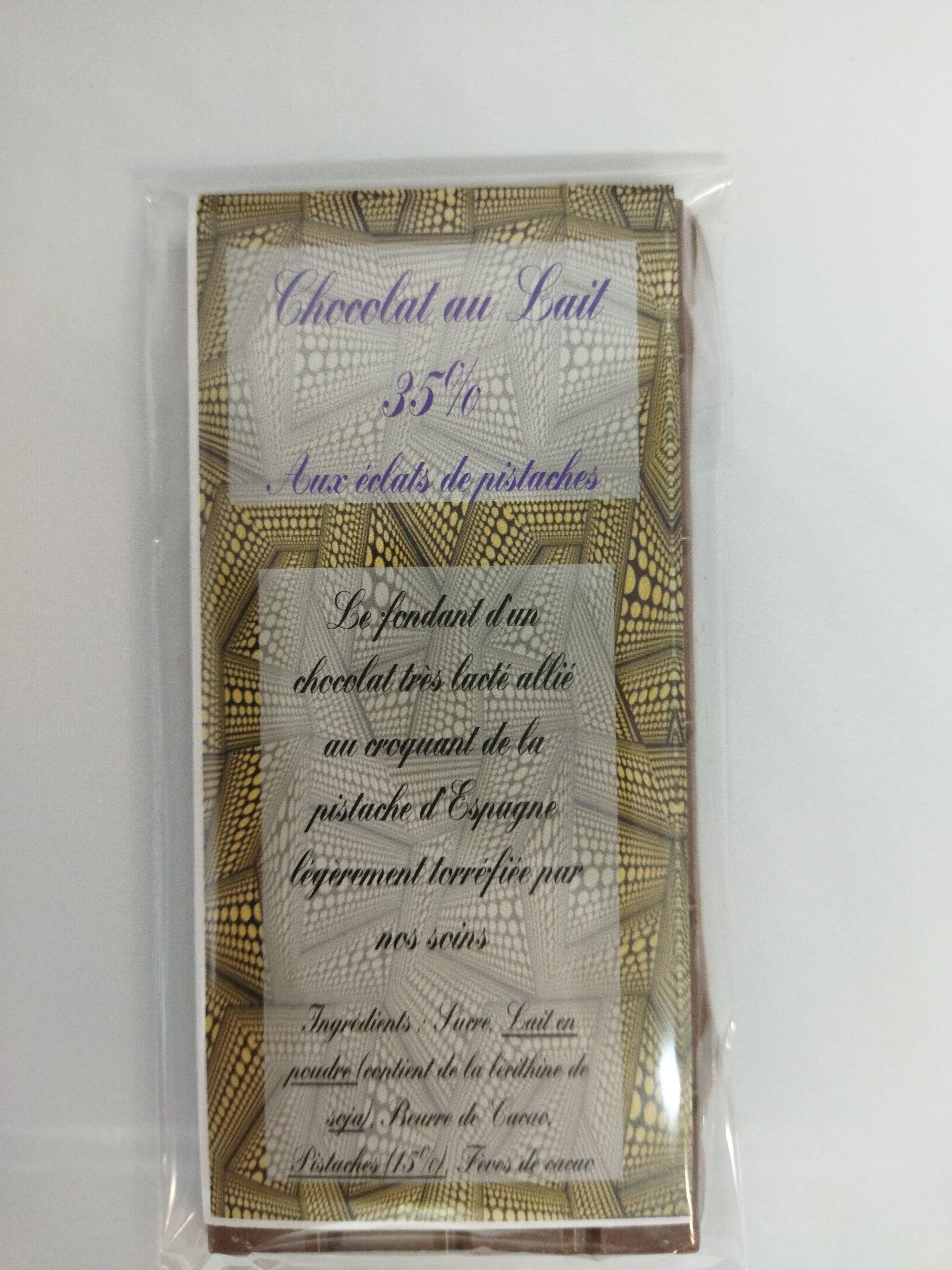 35% Milchschokolade mit Pistazien