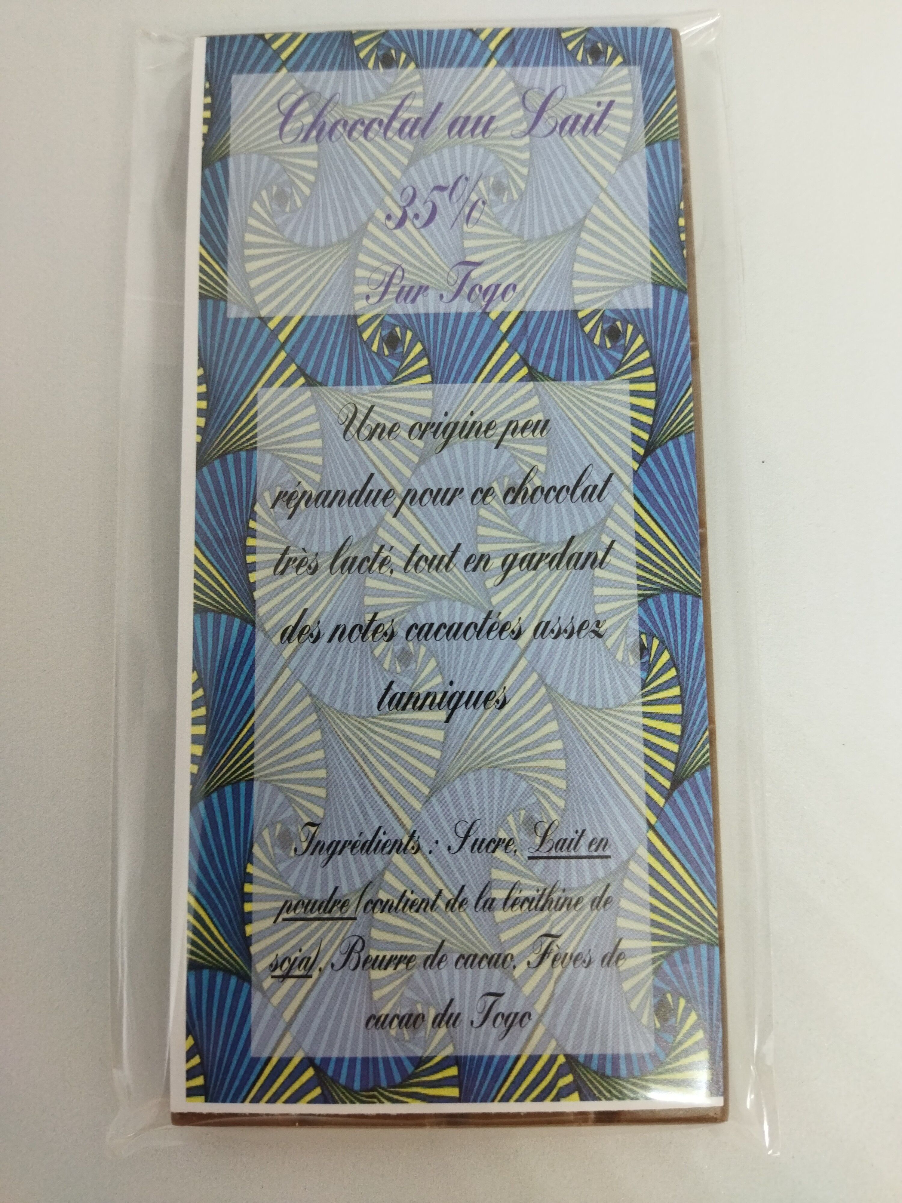 35% reine Togo-Milchschokoladeriegel