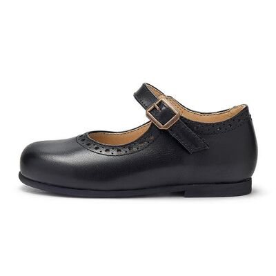Diana Velcro Mary Jane Shoe Black Leather - UK 8 (Euro 25)