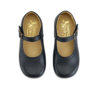 Diana Velcro Mary Jane Shoe Navy Leather - UK 8 (Euro 25)
