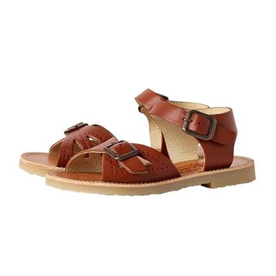 Pearl Sandal Chestnut Brown Leather | Teen , 60