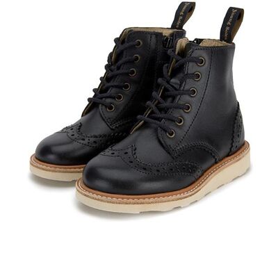 Sidney Brogue Boot Black Snoopy Print Leather , 92