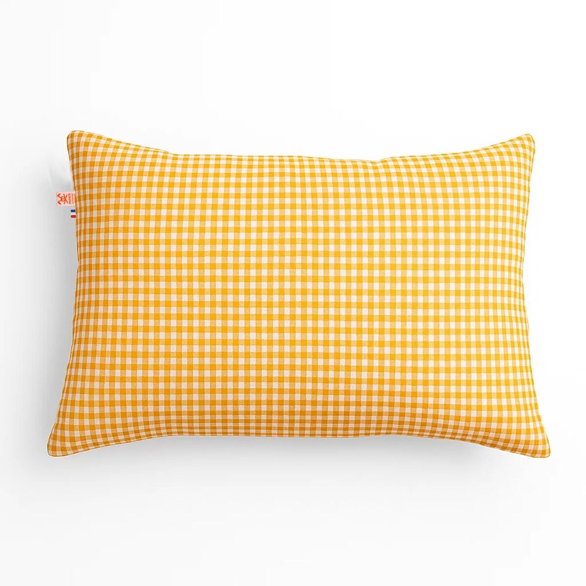 Cuscino rettangolare in cotone biologico a quadretti