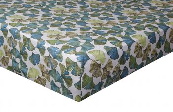 Drap housse satin de coton 180x200 cm imprimé Ginkgo