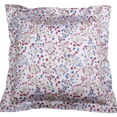 Cotton satin pillowcase 63x63 cm with Ombellifère print