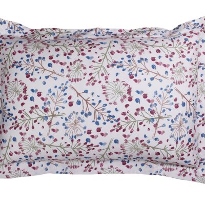 Cotton satin pillowcase 50x70 cm with Umbelliferous print