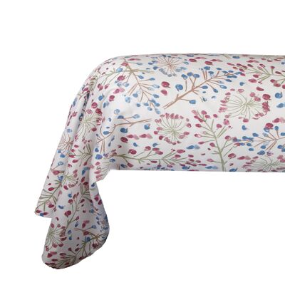 Cotton satin bolster case 86 * 185 cm with Ombellifer print