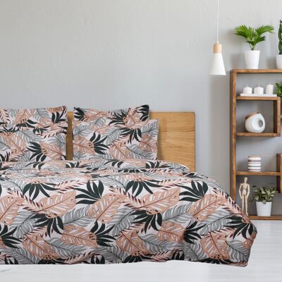 Bettbezug aus Baumwollsatin mit tropischem Print 140X200 cm