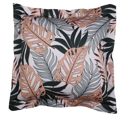 Cotton satin pillowcase 63x63 cm Tropical print