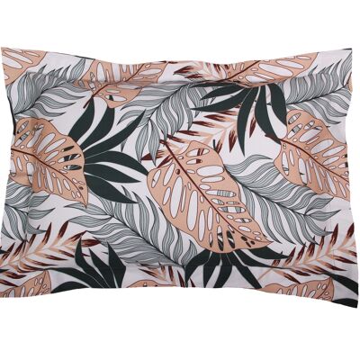 Tropical print cotton satin pillowcase 50x70 cm