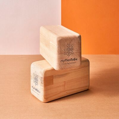 Asana - solid wooden yoga block
