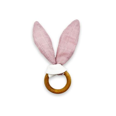 Organic Cotton Teething Ring Pink