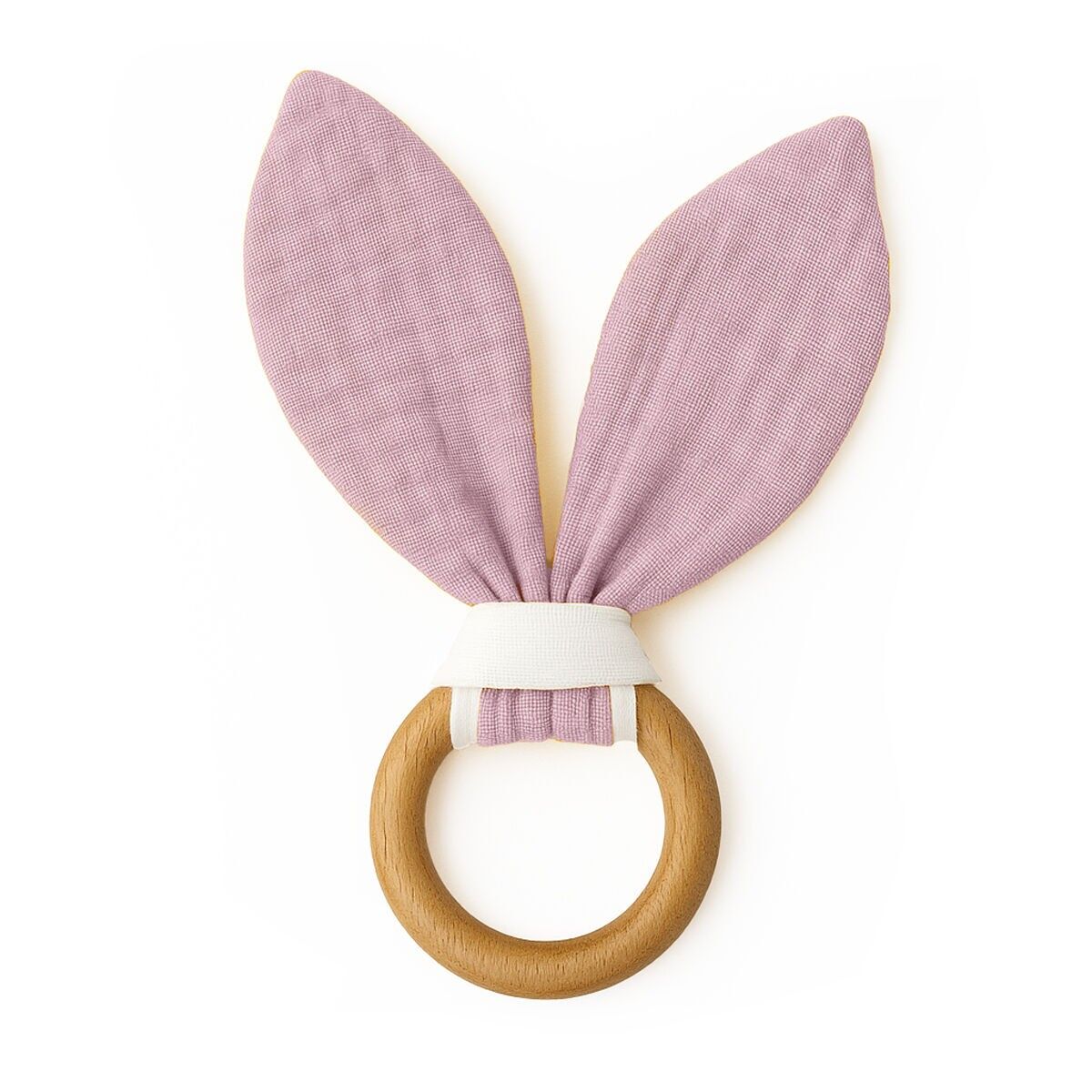 Beißring aus Bio-Baumwolle, Rosa