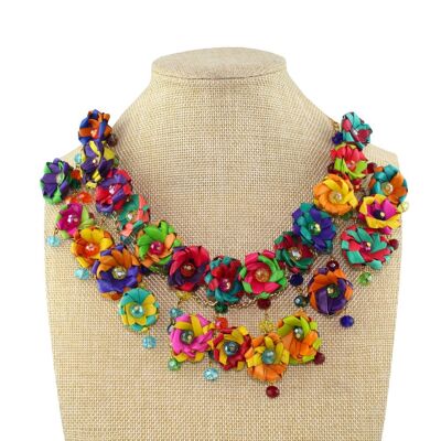 Double Multicolor Floral Bib