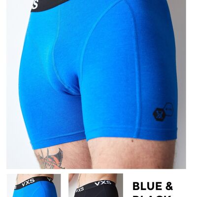 Bamboo Boxers 2 Pack [Blue/Black]