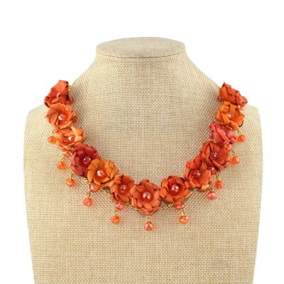 Simple Orange Floral Bib