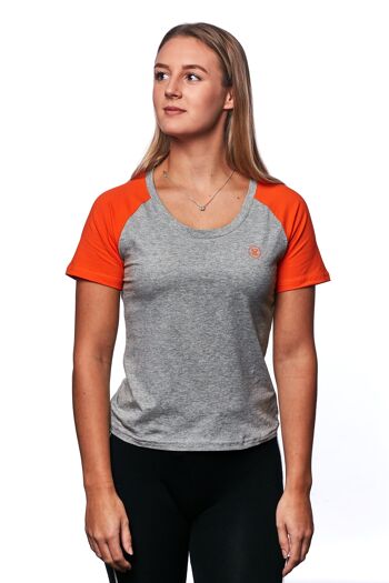 T-shirt Core [Gris/Orange] 1