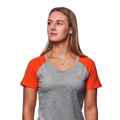 T-shirt Core [Gris/Orange]