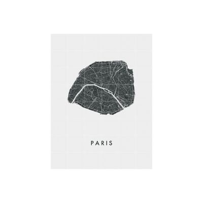 IXXI - Mappa della città di Parigi L - Quadri - Poster - Decorazione murale
