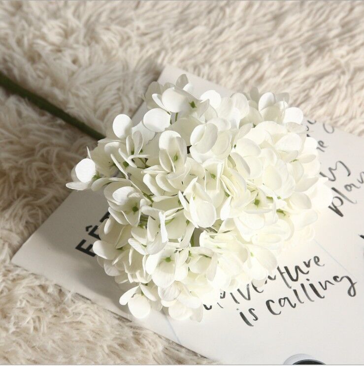 Buy wholesale Hydrangea Single Stem Artificial Flower White X3