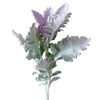 Bouquet de simulation de style européen en gros Chrysanthème à feuilles d'argent poilu - Violet 1