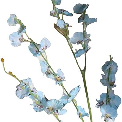 1 pieza de flores artificiales de orquídea bailarina con tallo largo - Azul Tiffany