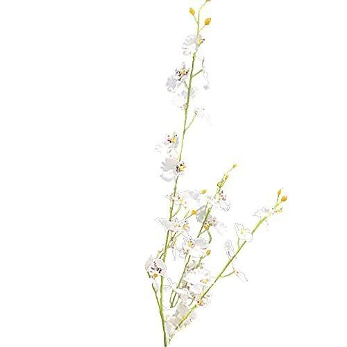 1Pc Artificial Dancing Lady Orchid Flowers with Long Stem - White