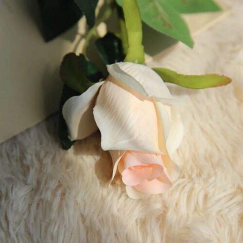 Rose Bud Single Stem Artificial Flowers - Champagne