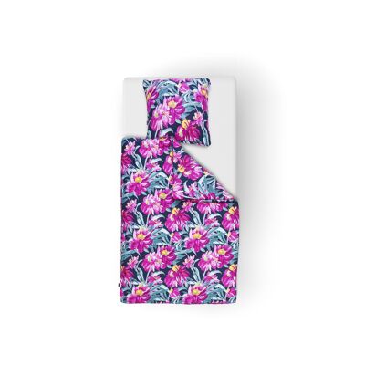 Printed bed linen PEONIES 155x220cm