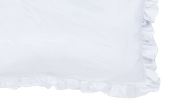 Linge de lit à volants AMELIE blanc 155x220cm 3