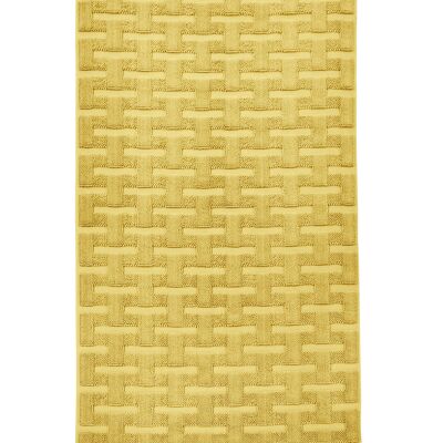 Tapis de bain DELIA avec revêtement antidérapant doré 70x120cm