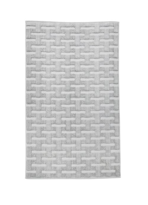 Badteppich DELIA mit Anti-Rutsch Beschichtung silver 70x120cm