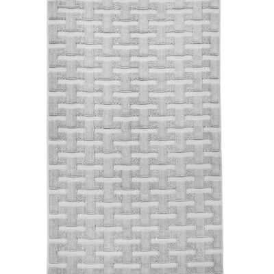 Badteppich DELIA mit Anti-Rutsch Beschichtung silver 70x120cm