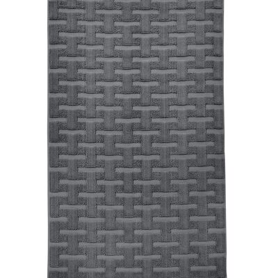 Bath rug DELIA with anti-slip coating anthracite 70x120cm