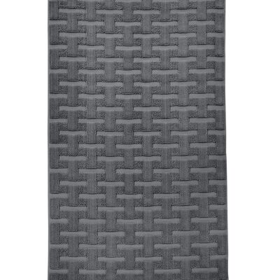 Tapis de bain DELIA avec revêtement antidérapant anthracite 70x120cm