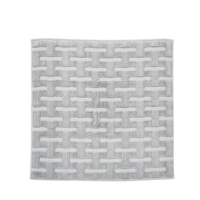 Bath rug DELIA with anti-slip coating silver 70x70cm