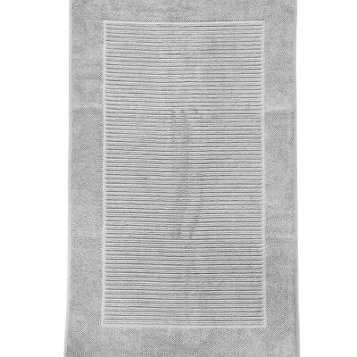 Tapis de bain DAMIAN avec revêtement antidérapant argent 70x120cm