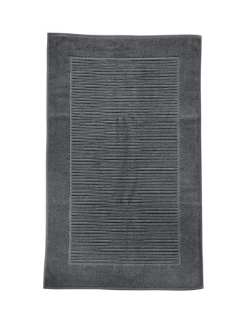 Tapis de bain DAMIAN avec revêtement antidérapant anthracite 70x120cm 1