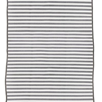 Outside carpet with stripes Anthracite 160x250cm