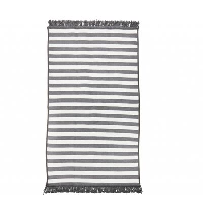 Outside carpet with stripes Anthracite 80x120cm