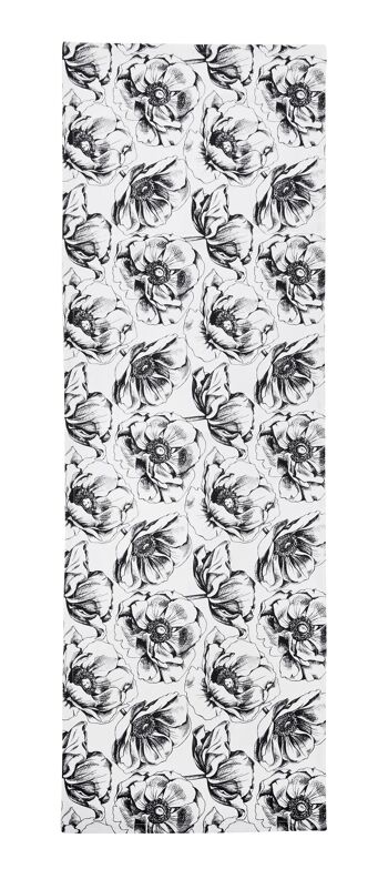 Chemin de table PANAMA PRINT 45x150cm, Roses noires 1