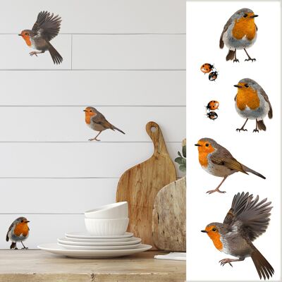 Robin Illustration Wall Decal Wall Stickers
