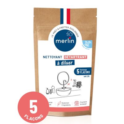 MERLIN Nettoyant Détartrant : Recharge x5 doses Criste Marine