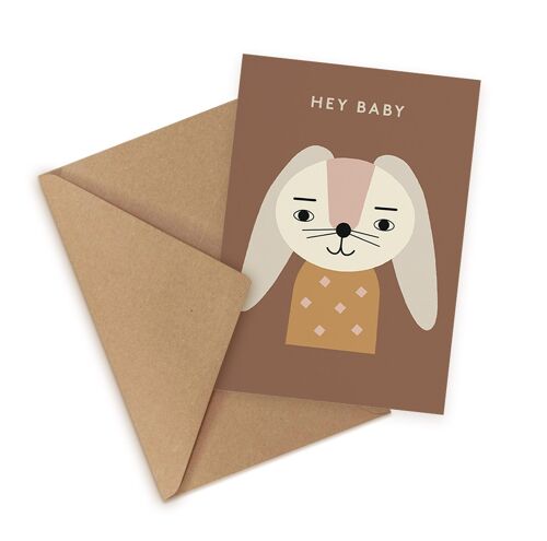 Hey Baby Greeting Card, Eco-Conscious Card