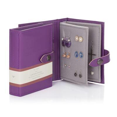 Little Little Book of Boucles d'oreilles Violet Organisateur de boucles d'oreilles parfait.