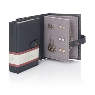 Librito de Pendientes Gris Organizador de pendientes perfecto.